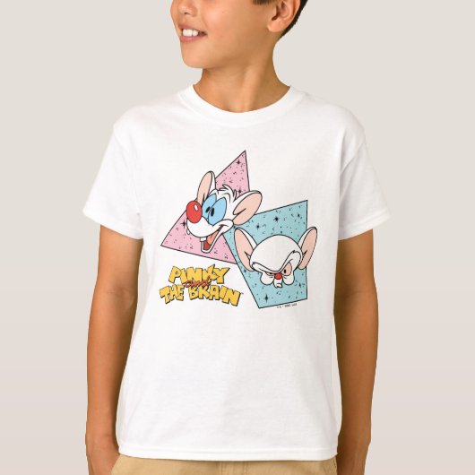 Pinky en Brain | Retro-tekenafbeeldingen T-shirt (Voorkant)