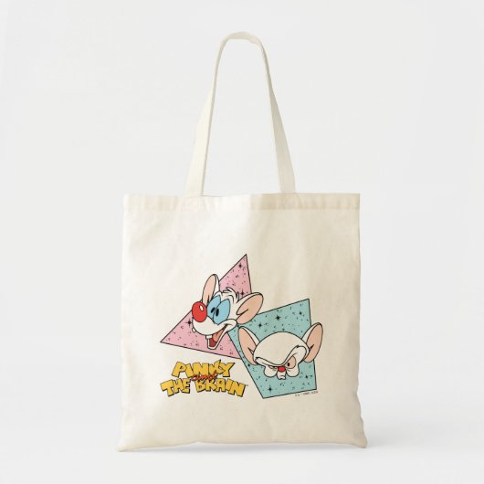 Pinky en Brain | Retro-tekenafbeeldingen Tote Bag (Voorkant)