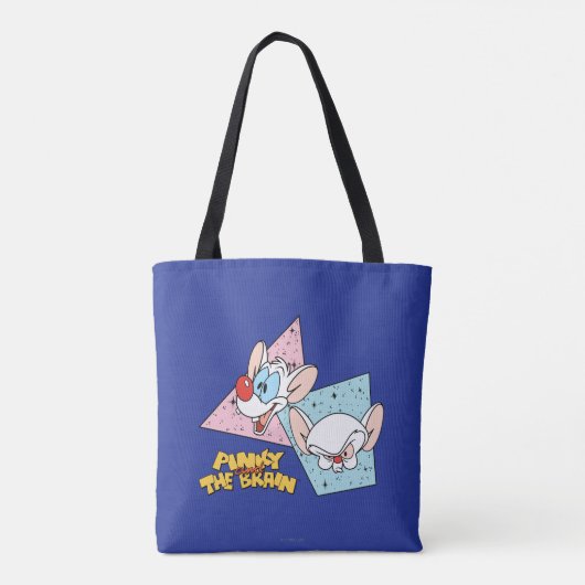 Pinky en Brain | Retro-tekenafbeeldingen Tote Bag (Achterkant)