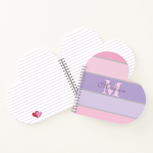 Pinky en paarse pastel iPhone / iPad case Notitieboek (Binnen)