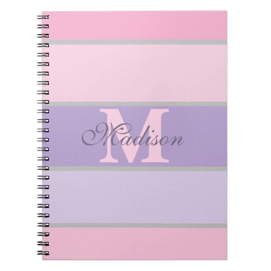 Pinky en paarse pastel iPhone / iPad case Notitieboek (Voorkant)