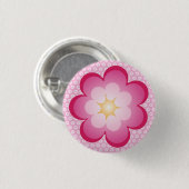 Pinky Flower Ronde Button 3,2 Cm (Voorkant /achterkant)