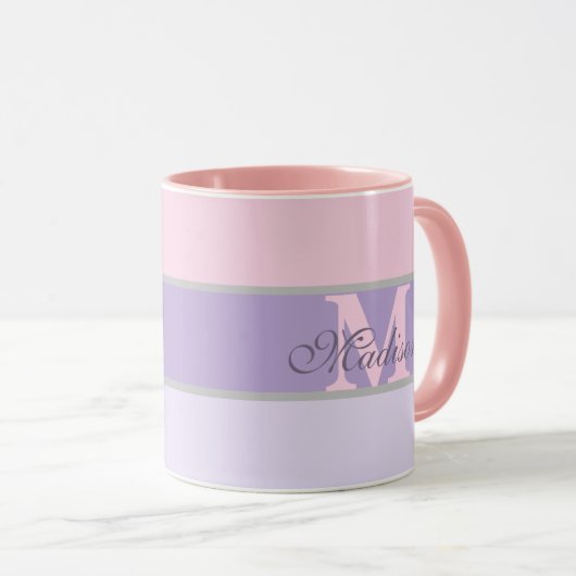 Pinky Girly Pastel gepersonaliseerd Mok (Voorkant rechts)