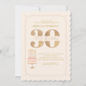 Pinky Gold 30E verjaardagstaart feest Kaart (Voorkant)