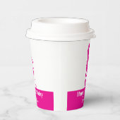 Pinky Lady Golfer Verjaardag Monogram Papieren Bekers (Rechts)