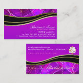 Pinky Paars Black+Gold Visitekaartje (Voorkant / Achterkant)