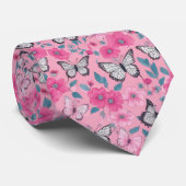 Pinky Pink Flower Power Stropdas (Opgerold)