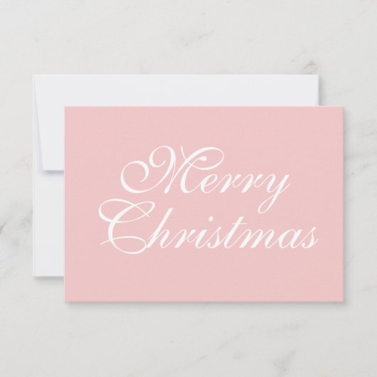 Pinky Prettig Kerstmis Roze Kaart (Voorkant)