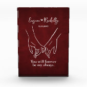 Pinky Promise Couple's Names Romantisch Fotoblok (Voorkant)