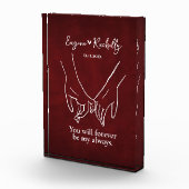 Pinky Promise Couple's Names Romantisch Fotoblok (Rechts)