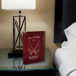 Pinky Promise Couple's Names Romantisch Fotoblok