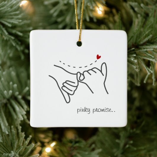 Pinky Promise Keramisch Ornament (Boom)