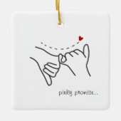 Pinky Promise Keramisch Ornament (Voorkant)