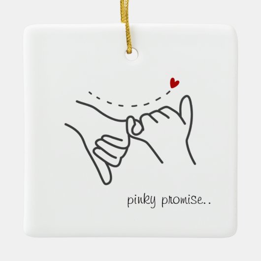 Pinky Promise Keramisch Ornament (Voorkant)