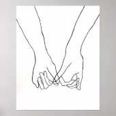 Pinky Promise Line Art 16x20 Poster (Voorkant)