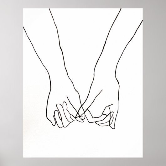 Pinky Promise Line Art 16x20 Poster (Voorkant)