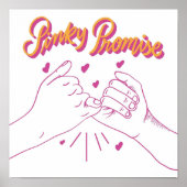 Pinky Promise met hart Poster (Voorkant)