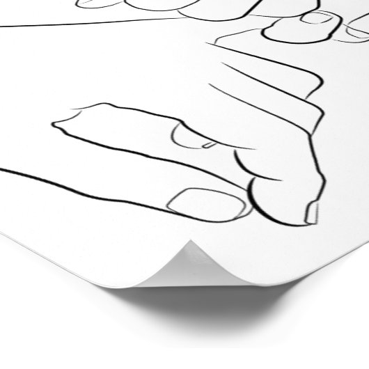 Pinky Promise Minimale Lijn Kunst Cute Simple Tren Poster (Hoek)