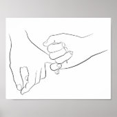 Pinky Promise Minimale Lijn Kunst Cute Simple Tren Poster (Voorkant)