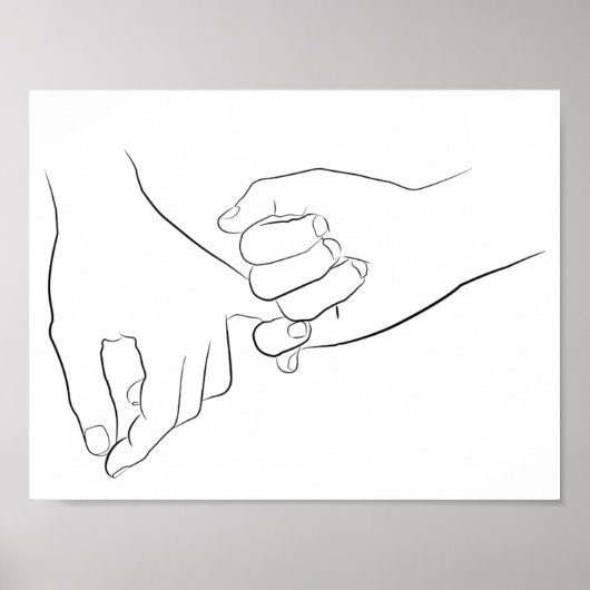 Pinky Promise Minimale Lijn Kunst Cute Simple Tren Poster (Voorkant)