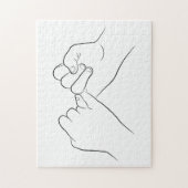 Pinky Promise Minimale Lijn Kunst vormt Eenvoudig Legpuzzel (Verticaal)