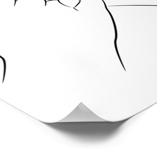 Pinky Promise Minimale Lijn Kunst vormt Eenvoudig  Poster (Hoek)