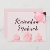 Pinky Ramadan mubark-kaart Briefkaart (Voorkant / Achterkant)