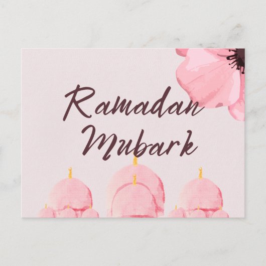 Pinky Ramadan mubark-kaart Briefkaart (Voorkant)
