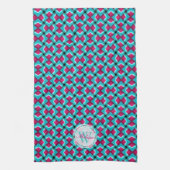 Pinky Red en Blue Pattern Kitchen vaatdoek Theedoek (Verticaal)