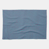 Pinky Red en Blue Pattern Tea Towel Theedoek (Horizontaal)