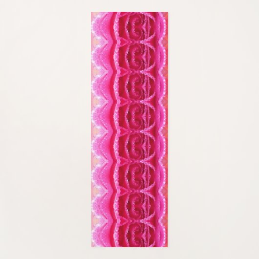Pinky Rosey Ikat 2 Yogamat (Voorkant)