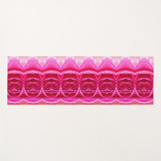 Pinky Rosey Ikat 2 Yogamat (Voorkant (horizontaal))