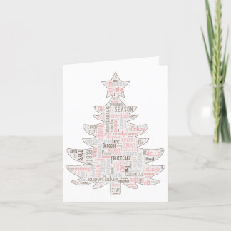 Pinky shabby chique kerstboomkaart feestdagen kaart