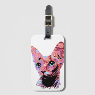 Pinky Sphynx Cat 683 Bagagelabel