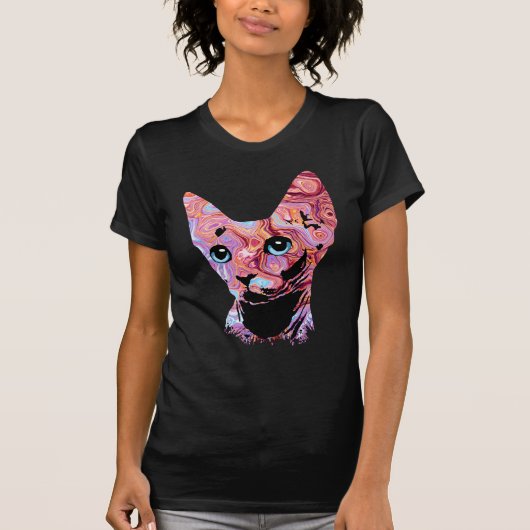 Pinky Sphynx Cat 683 T-shirt (Voorkant)