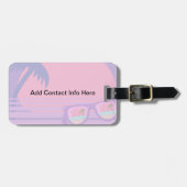 Pinky Sunset en Shades Label Bagagelabel (Voorkant horizontaal)
