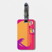 Pinky Sunset en Shades Label Bagagelabel (Achterkant verticaal)