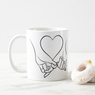 Pinky Swear & Hart Lijn Kunst Design Koffiemok