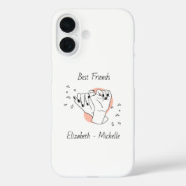 Pinky Swear met naam Gepersonaliseerde beste vrien iPhone 16 Hoesje