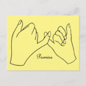 Pinky Swear Promise Uitnodiging Briefkaart (Voorkant)