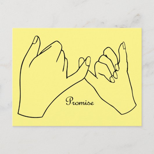 Pinky Swear Promise Uitnodiging Briefkaart (Voorkant)