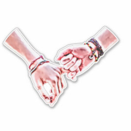 Pinky Swear romance Liefhebbers handen Digitaal sc Sticker