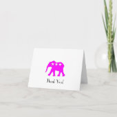 Pinky the GOP Elephant Thank You Cards Bedankkaart (Voorkant)
