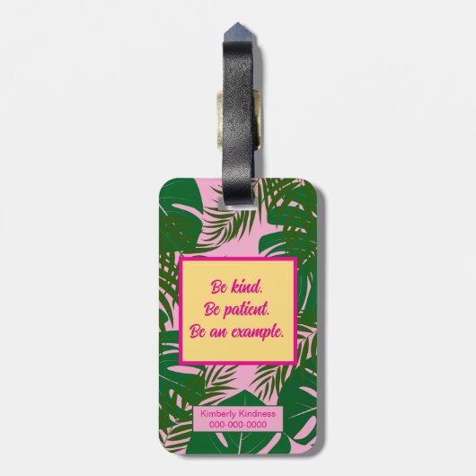 Pinky Validation Vacation Bagagelabel (Achterkant verticaal)