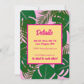 Pinky Validation Vacation Invitation Kaart (Achterkant)