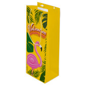 Pinky Validation Vacation Wijn Cadeautas (Voorkant Gekanteld)
