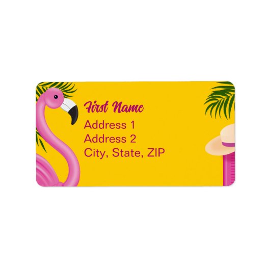 Pinky Validation Vakantie Adres Etiket (Voorkant)