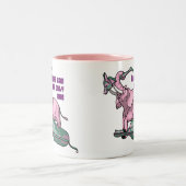 Pinky Wins van TKO Tweekleurige Koffiemok (Center)