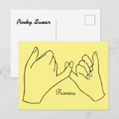 Pinky zweer belofte Briefkaart (Voorkant / Achterkant)