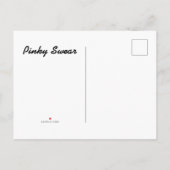 Pinky zweer belofte Briefkaart (Achterkant)